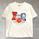 Vintage 90s T Shirt with Lou Henson Illinois College Basketball Sports Graphic by Major League Vintage London 