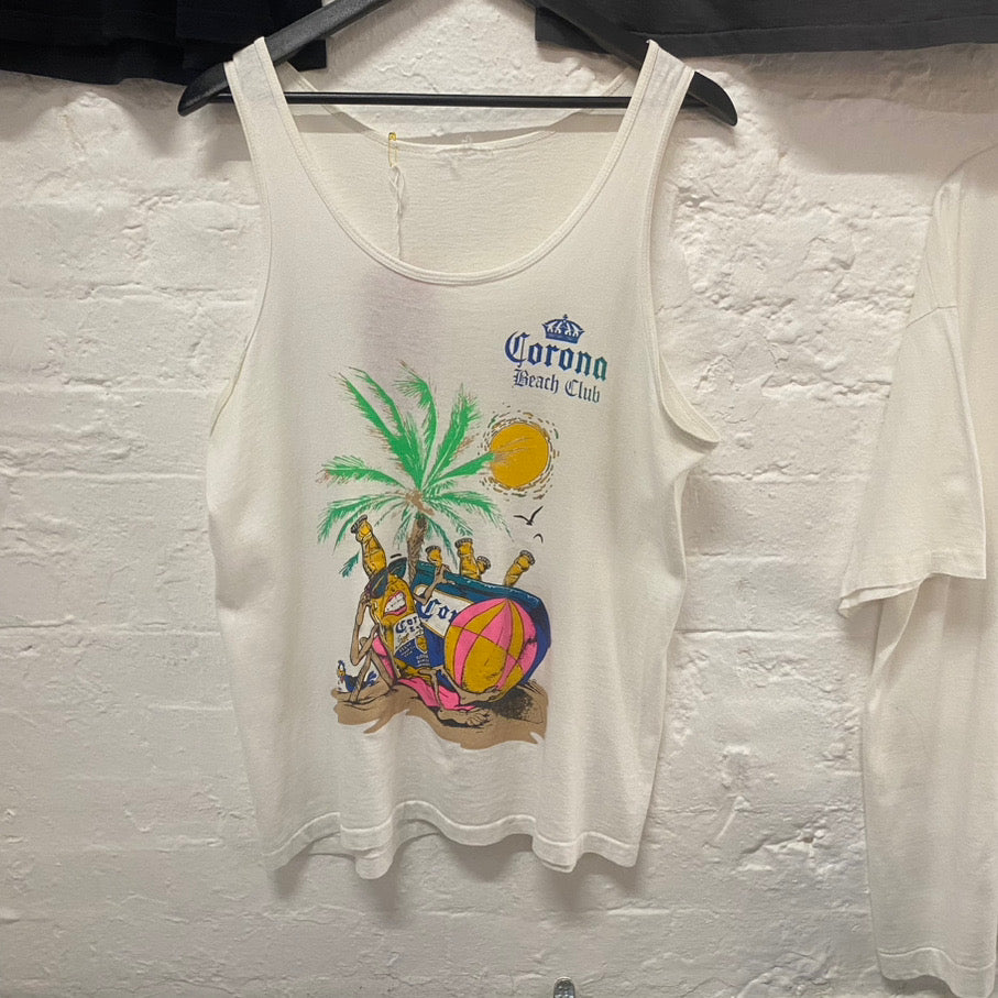 Vintage 90’s corona beer single stitch graphic vest from major league vintage in London 