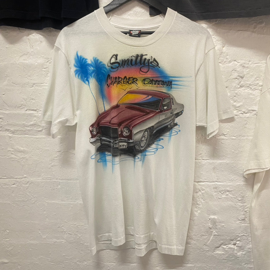 Vintage single stitch 80s 90s muscle car tee airbrush graphic tee from major league vintage in london