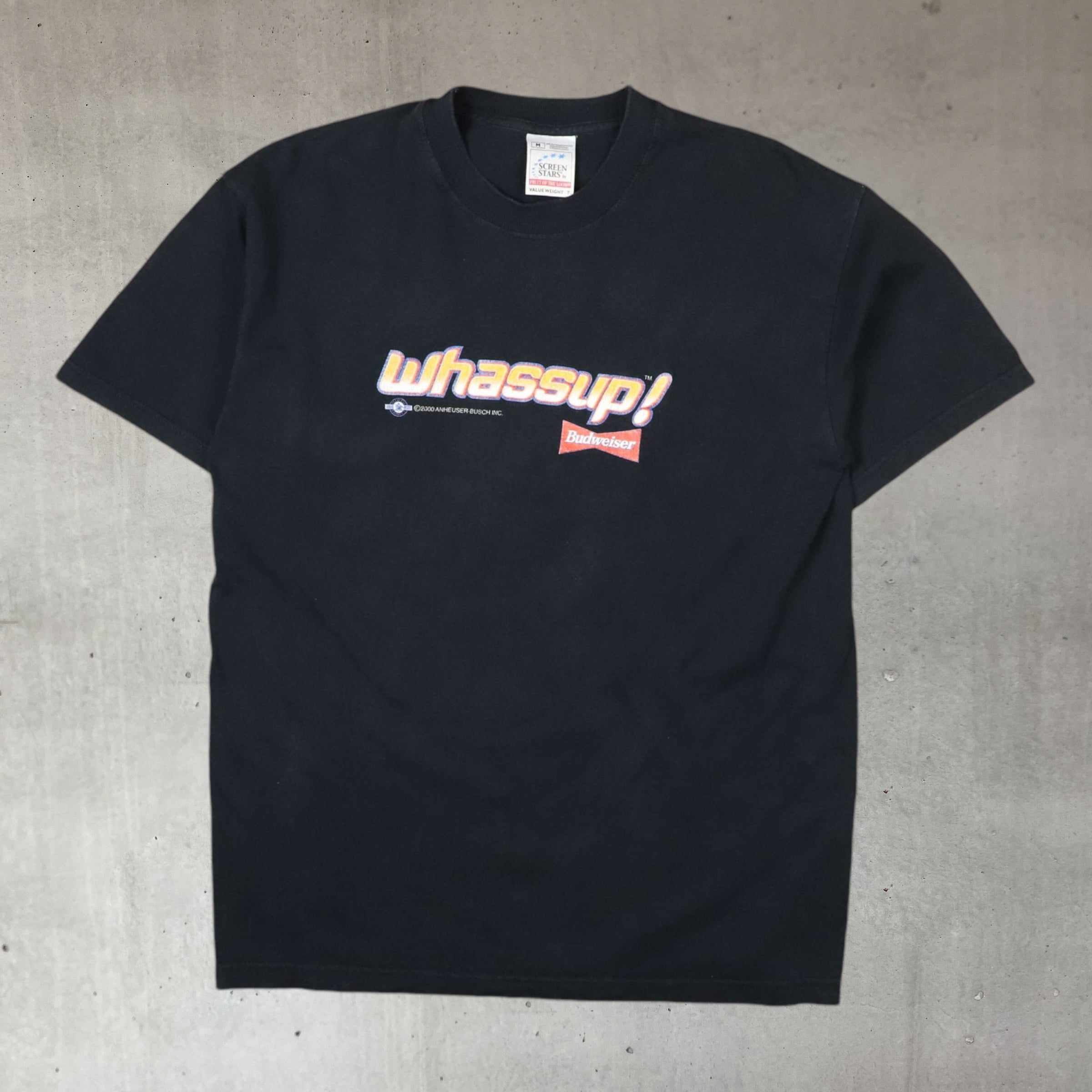 vintage budweiser wassup ad promo t shirt made famous by scary movie featured during Super Bowl Half Time