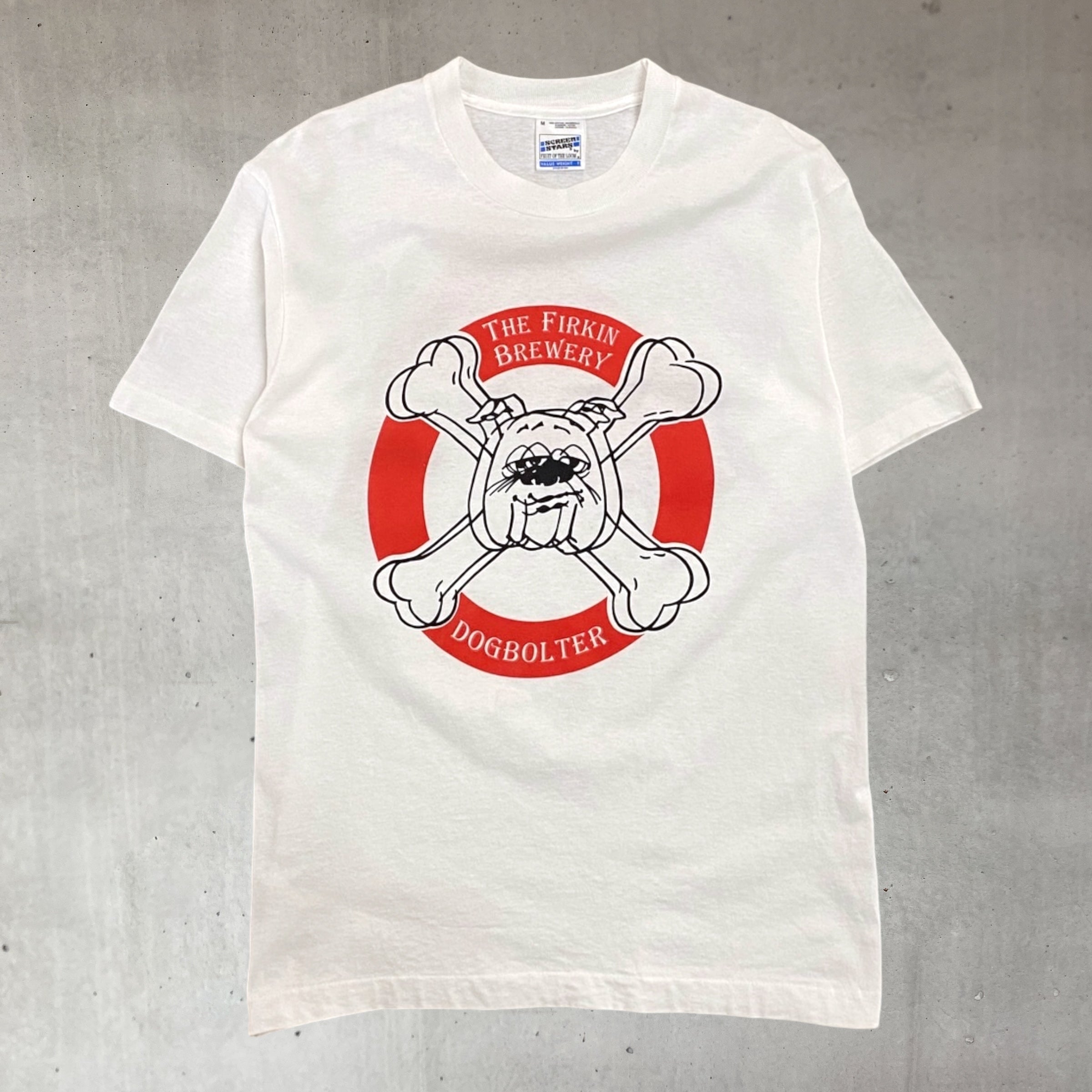 vintage 90s british brewery funny drinking t shirt on premium single stitch cotton from Major League Vintage in London