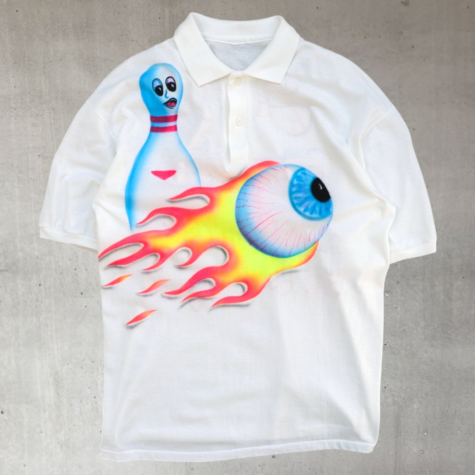 Vintage 90’s airbrushed graphic single stitch polo from major league vintage in london