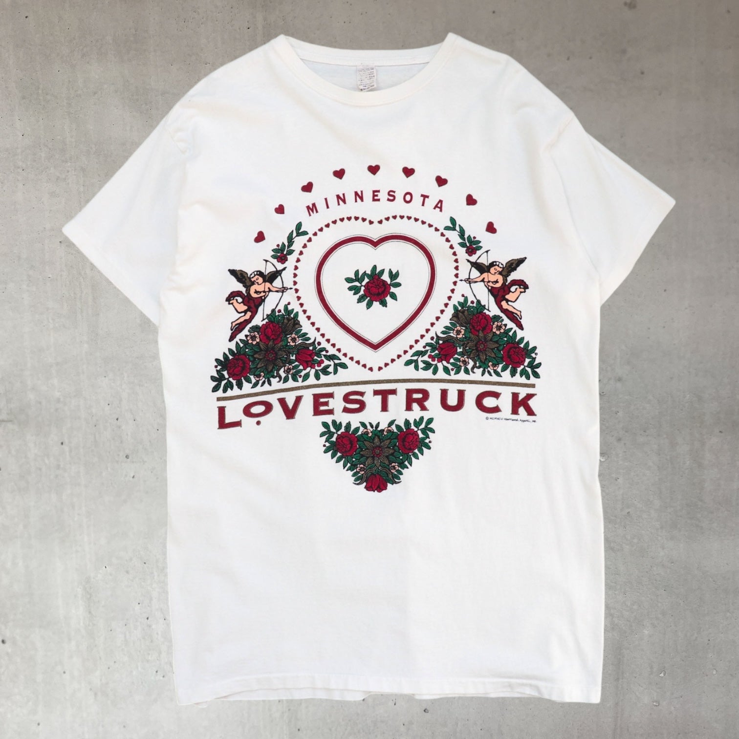 Vintage 90s love struck Cupid graphic single stitch tee from major league vintage in london 