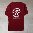 Vintage Oktoberfest t-shirt featuring classic German festival graphics, lightweight soft cotton, worn-in look, casual streetwear fit; ideal for retro lovers and unique vintage style