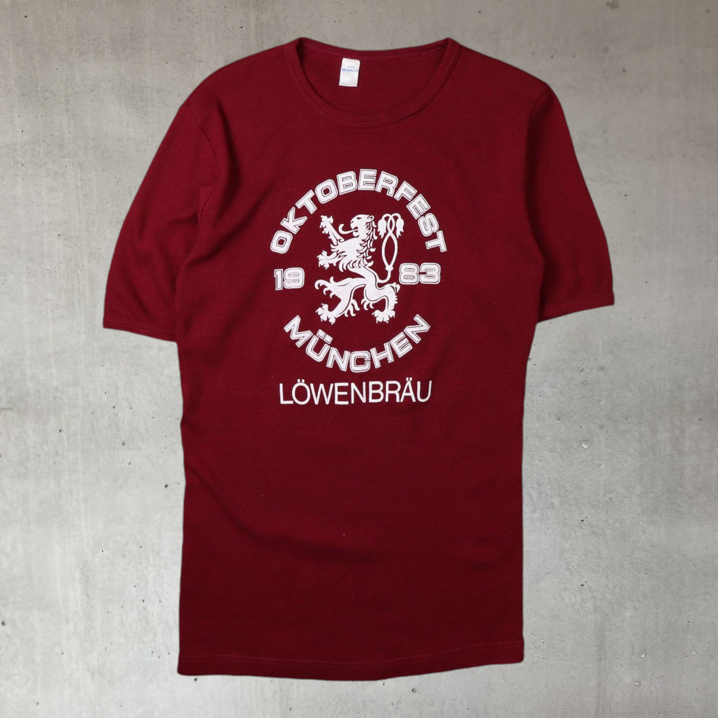 Vintage Oktoberfest t-shirt featuring classic German festival graphics, lightweight soft cotton, worn-in look, casual streetwear fit; ideal for retro lovers and unique vintage style